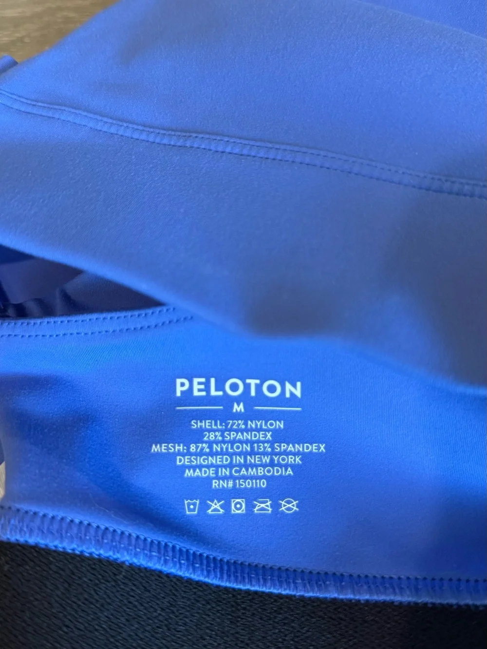 Peloton Blue Performance Leggings and Matching Sports Bra Workout Set
